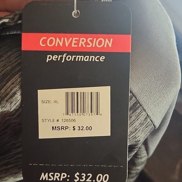 Conversion Performance Tank Men's XL Grey NWT Muscle Shirt Sleeveless - Picture 2 of 2